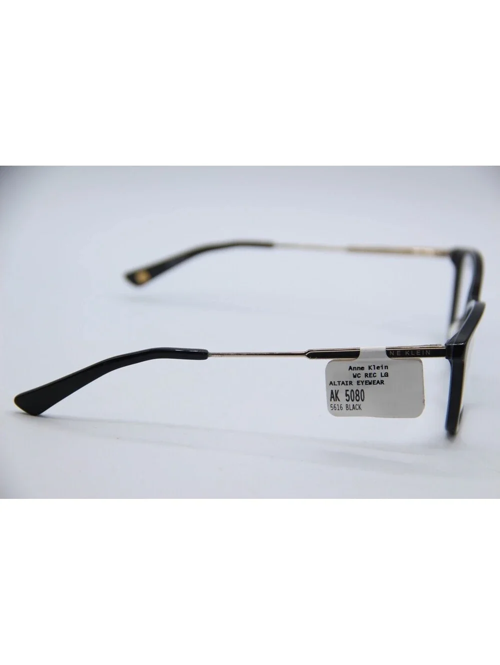 Anne Klein Ak5080 001 Black Gold Authentic Eyeglasses 56-16-140